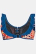 Bikini con mix di fantasie, coppe morbide, volant e allacciatura