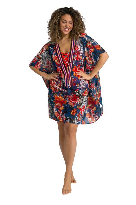 Tunika, vzory, perlová výšivka, šněrování