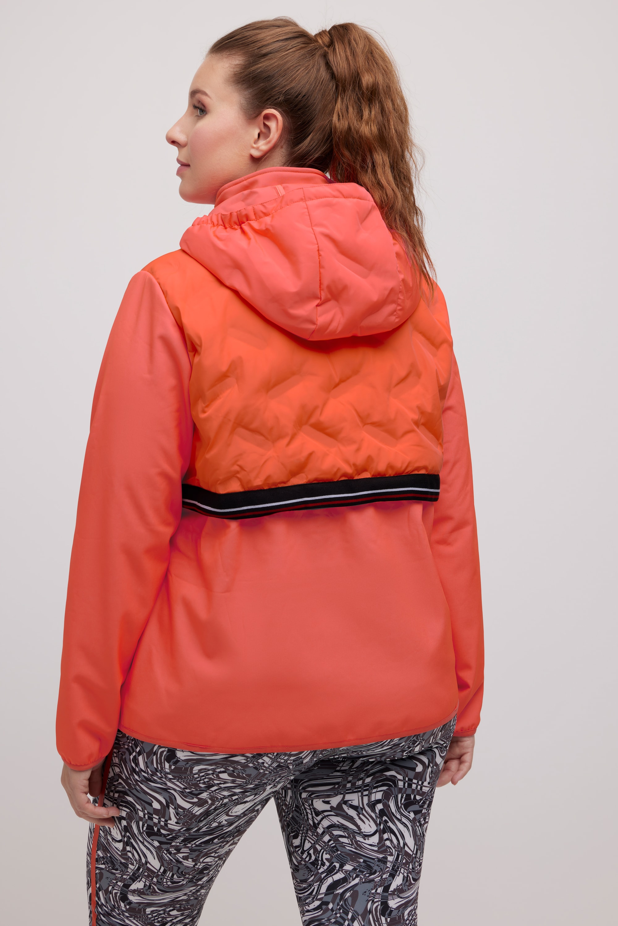 Ulla Popken Damen große Größen Funktions Softshelljacke Steppeinsätze