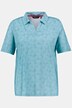 Basketweave Print Functional Short Sleeve Polo Shirt
