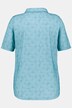 Basketweave Print Functional Short Sleeve Polo Shirt