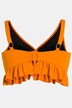 Bikini med struktur, rysch, mjuka kupor och justerbara axelband