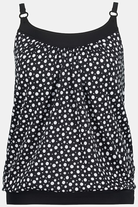 Dot Print Front Lined Blouson Tankini Top | Bikinis & Tankinis | Swimwear