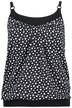 Tankiny top, puntíky, měkké košíčky, nastavitelná ramínka