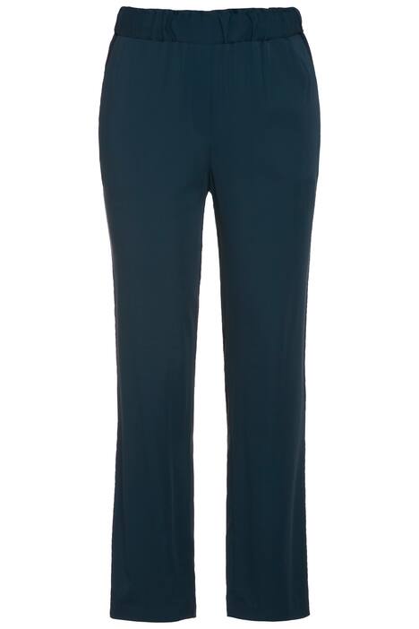 7/8 kalhoty, volány, zúžené nohavice, elastický pas