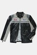 leren jack, motor, lamsnappa leer, opstaande kraag, badges, t/m 7XL