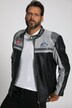 leren jack, motor, lamsnappa leer, opstaande kraag, badges, t/m 7XL