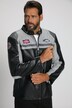 leren jack, motor, lamsnappa leer, opstaande kraag, badges, t/m 7XL