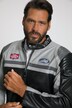 leren jack, motor, lamsnappa leer, opstaande kraag, badges, t/m 7XL