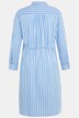 Stripe Button Front Stretch Duster Dress