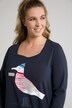 MOIN! Seagull Print Square Neck Stretch Tee