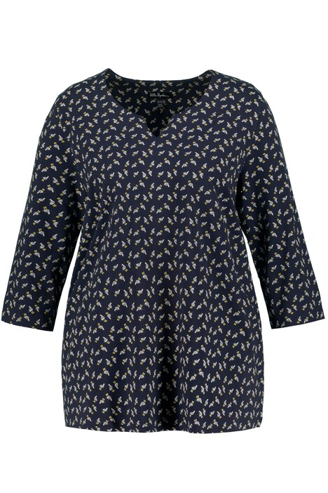 Tričko, racek, A střih, tunikový výstřih, 3/4 rukávy