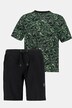 pyjama, shirt, print, uni shorts
