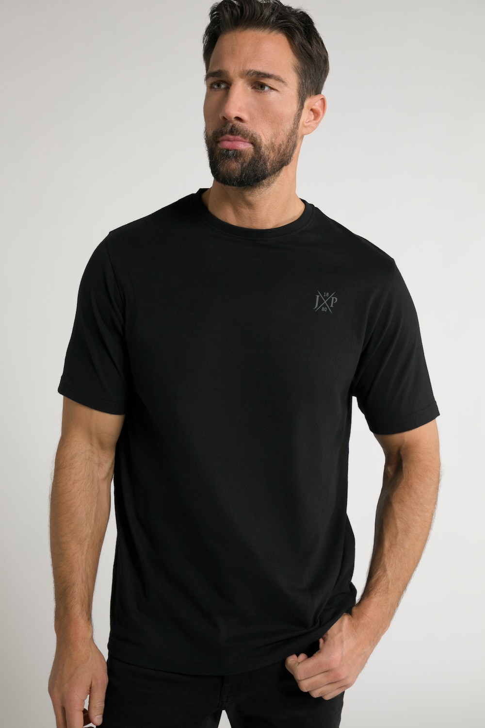 Grote Maten T-shirt, Heren, zwart, Maat: 3XL, Katoen, JP1880