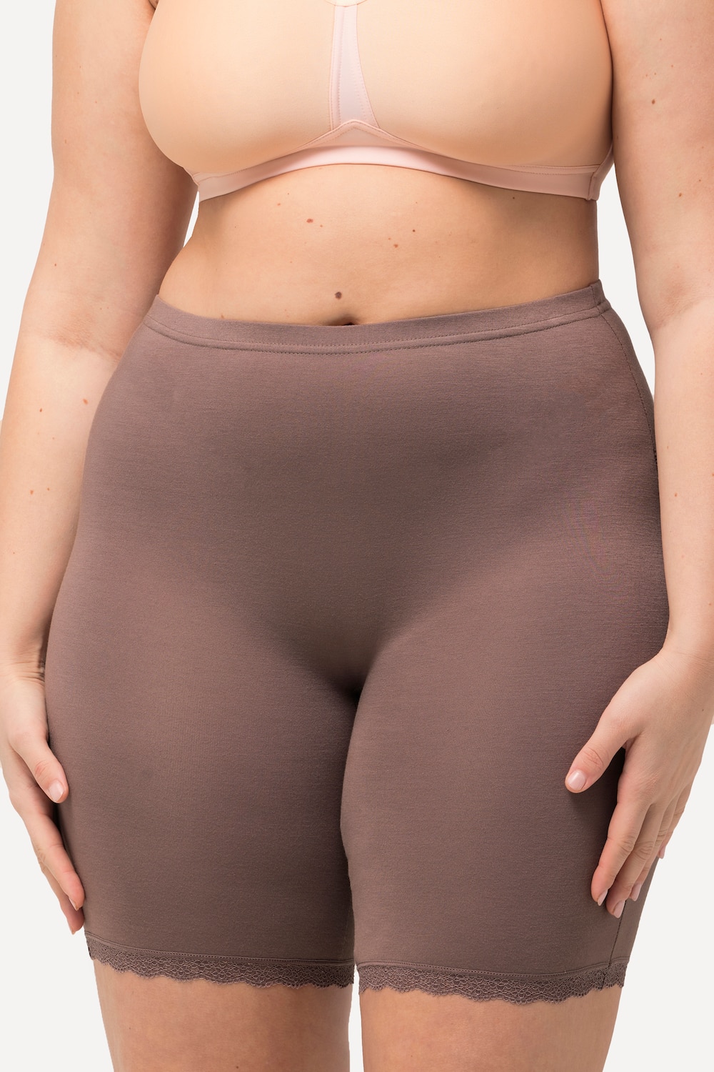 Grote Maten knielange legging, Dames, bruin, Maat: 58/60, Viscose/Synthetische vezels/Elastaan, Ulla Popken