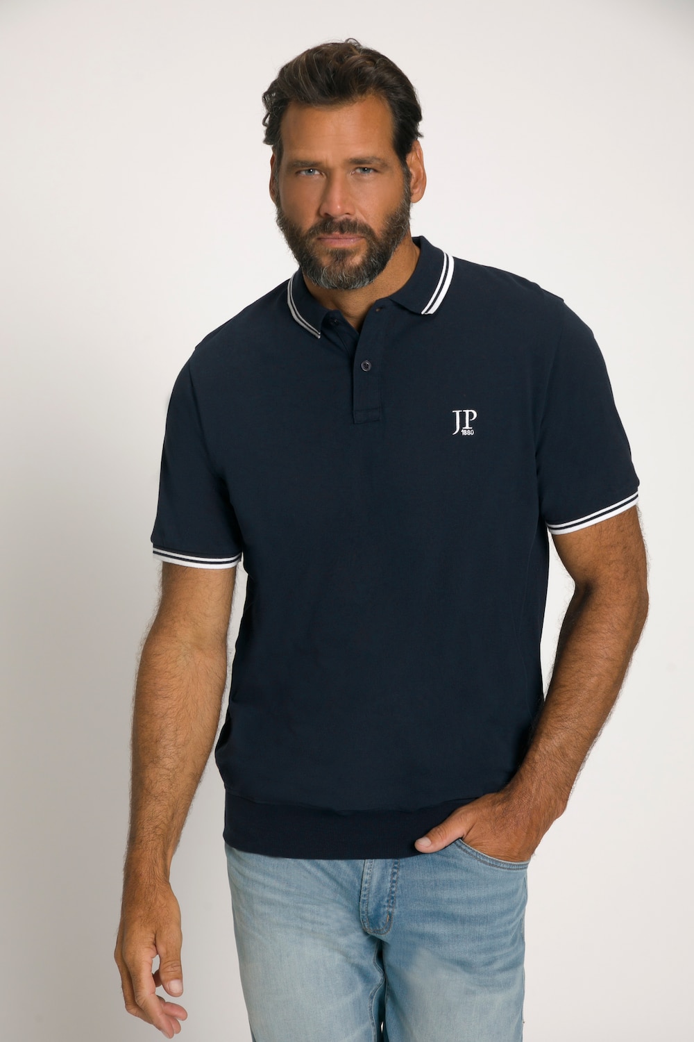 Grote Maten poloshirt, Heren, blauw, Maat: 6XL, Katoen, JP1880