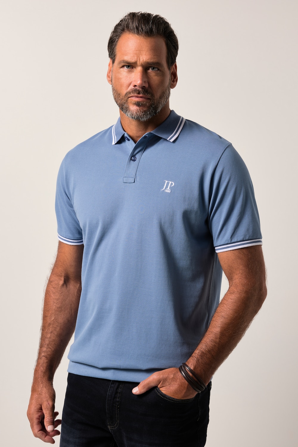 poloshirt, buikfit, piqué, korte mouwen, t/m 8XL