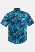 Tropikalna koszula, krótki rękaw, kołnierzyk na guziki, egzotyczny wzór, Modern Fit