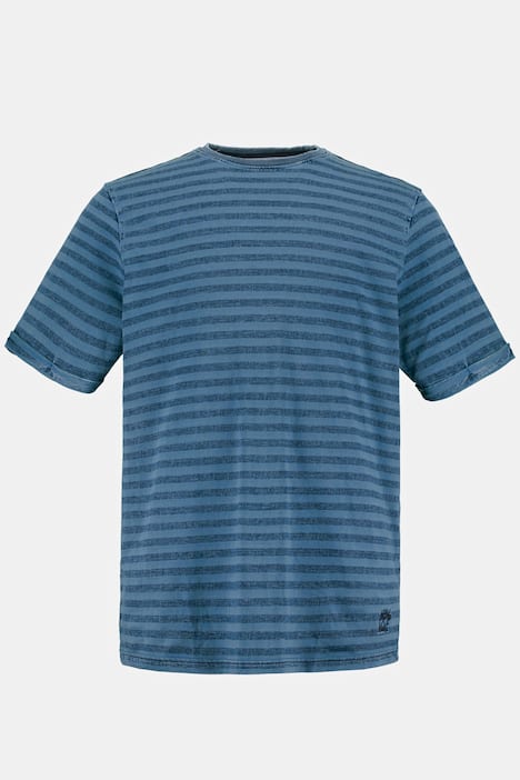 T-shirt, randig, indigofärgad, halv ärm