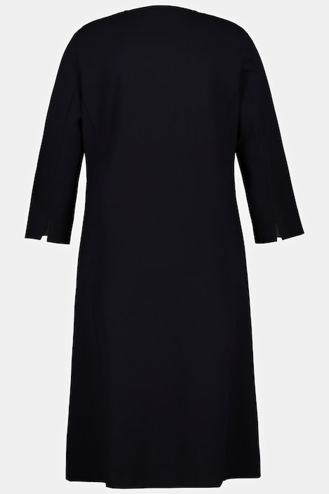 Zipper Front V-Neck Stretch Knit Dress | More Dresses | Dresses