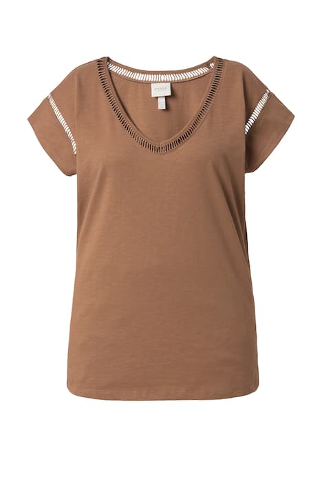 Tričko, oversize, výstřih do V, krátké rukávy, biobavlna