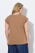 T-Shirt, Oversized, V-Ausschnitt, Halbarm, Biobaumwolle