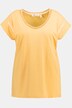 Eco Cotton Ladder Trim V-Neck Oversized Fit Tee