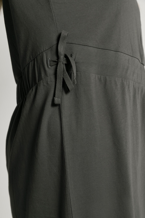 Midikleid, V-Ausschnitt, Halbarm, Biobaumwolle