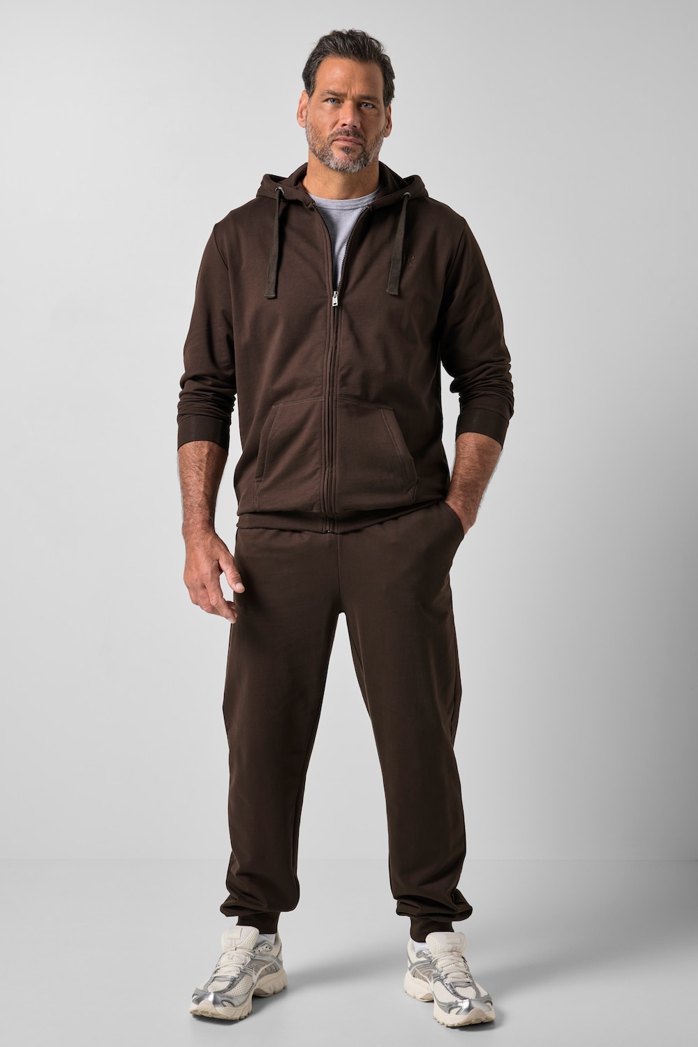 Joggingdragt, homewear, 2-delt, hættetrøje og bukser, op til 8XL