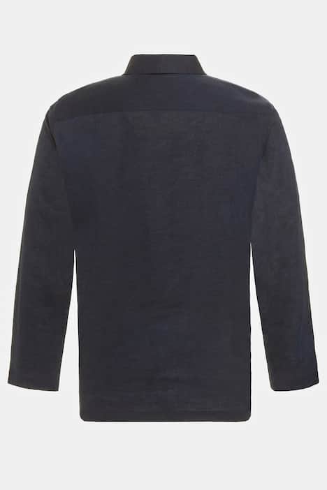 Hemd, Overshirt, Leinenoptik, Denim-Look, Langarm, Kent Kragen, Modern Fit
