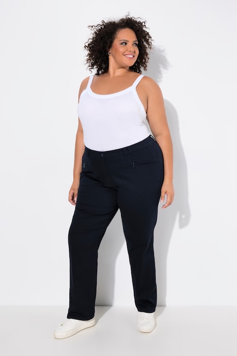 Pantalon Mony, collection Basic. Teinture grand teint longue durée. Coupe carotte