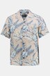 Viskose-Hemd, Halbarm, Cuba Kragen, Modern Basic Fit, floraler Print
