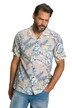 Viskózová košile, krátké rukávy, Cuba límec, Modern Basic střih, květovaný potisk