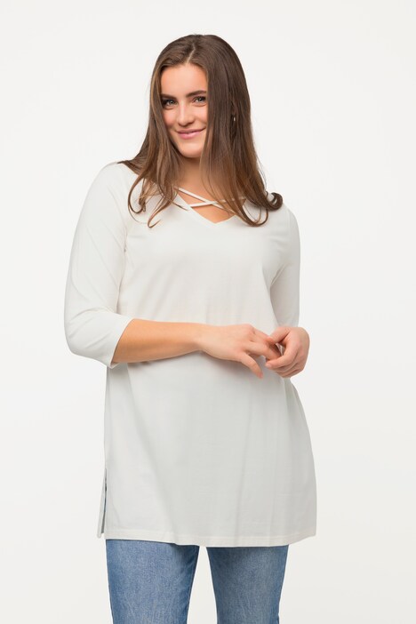 Decorative Trim Stretch Knit Tunic