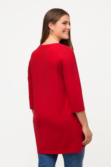White Mark Plus Size Stretchy Tunic Top In Dusty Pink