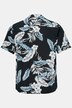 Koszula z wiskozy, krótki rękaw, kubański kołnierzyk, kwiecisty wzór, Modern Basic Fit
