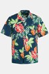Koszula z wiskozy, krótki rękaw, kubański kołnierzyk, kwiecisty wzór, Modern Basic Fit