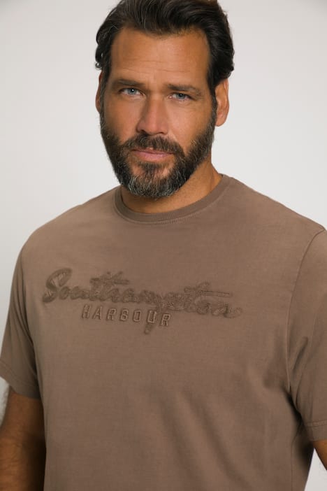 t-shirt, broderi, halv ärm, acid washed, upp till 8 XL