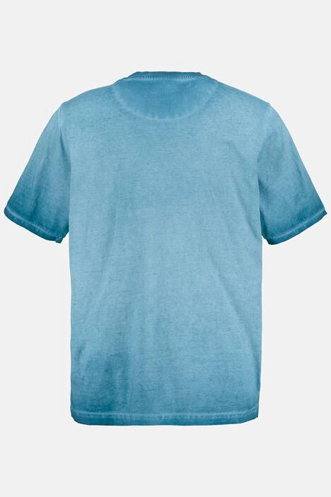 T-shirt z kieszonką i nadrukiem, krótki rękaw, nierównomierny kolor