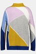 Pullover, gemustert, Oversized, Stehkragen, Langarm