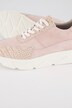 Lædersneakers, slangeprint, takket sål, bredde H