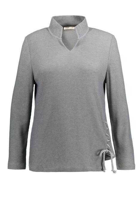 Mikina, šněrování, stojáček, dlouhé rukávy, biobavlna