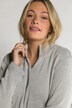 sweatshirt, vetersluiting, opstaande kraag, lange mouwen, biologisch katoen
