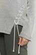 sweatshirt, vetersluiting, opstaande kraag, lange mouwen, biologisch katoen