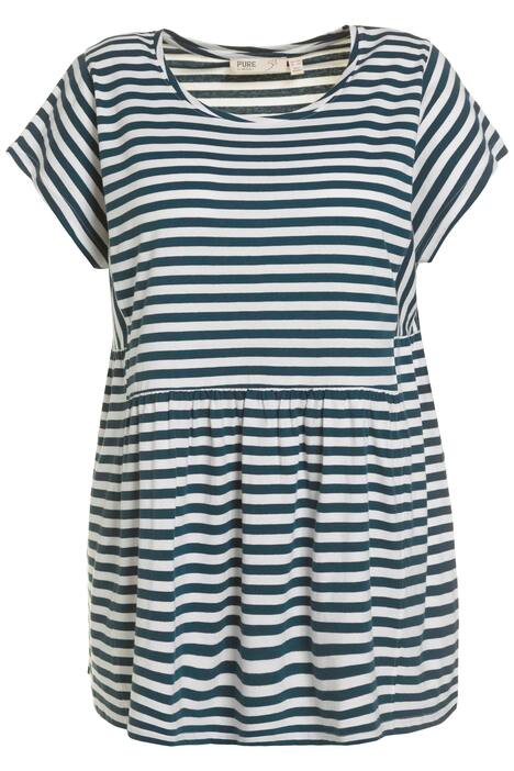 Tričko, pruhy, A střih, kulatý výstřih, padlá ramena