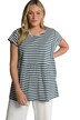 Tričko, pruhy, A střih, kulatý výstřih, padlá ramena