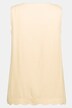 Scalloped Edge V-Neck Viscose/Linen Blend Tank