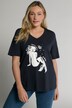 T-shirt, zeemeermin, V-hals, korte mouwen