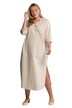 Tunikové šaty, kulatý výstřih, 3/4 rukávy, biobavlna
