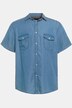 Chemise en jean dans une coupe Modern Fit, manches courtes et col Kent - jusqu'au 8 XL